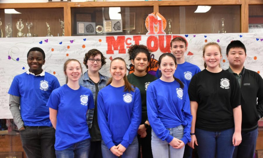 Archery+Team+at+the+Mcloud+tournament+left+to+right%3A+Mensah+Anthony%2C+Mary+Marble%2C+Micah+McMahan%2C+Grace+Wilkes-Ball%2C+Gwen+Herrada%2C+Kristen+Higgins%2C+Nathan+Carr%2C+Korbin+Nida%2C+and+Winson+Chen