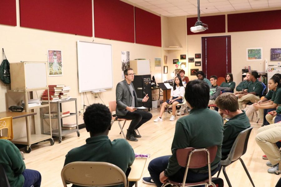A+visitor+from+AMC%40UCO+talks+with+students+about+the+realities+of+music+careers+at+the+inaugural+Career+Day.